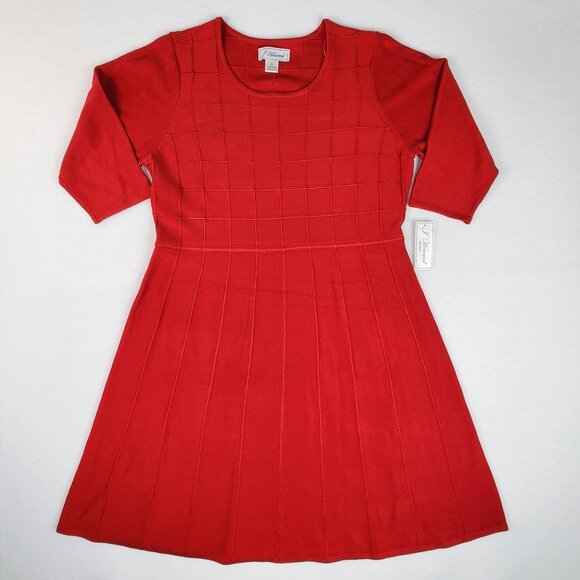 J Howard Woman Textured Sweater Dress Size 2x Red NWT - Picture 4 of 9